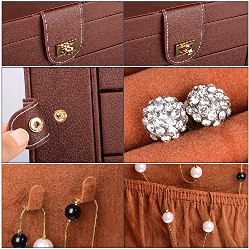Extra Large 6 Tier 5 Drawers Jewelry Box with Mirror G529