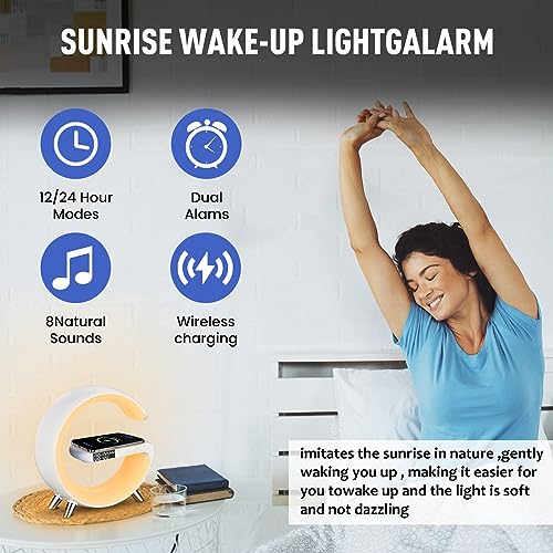 White Smart LED Table Lamp with Wireless Charger T952685