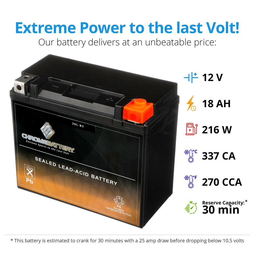 12 Volts 18 Ah 270 Cca Motorcycle Battery N4072