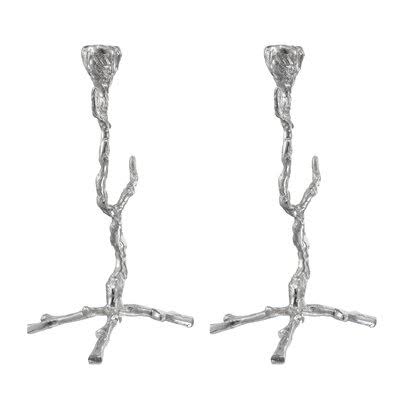 2 Piece Metal Tabletop Candelabra Set U86709