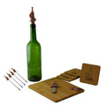 Copper Bottle & Cup Wine & Cheese Set 11 Piece L36224