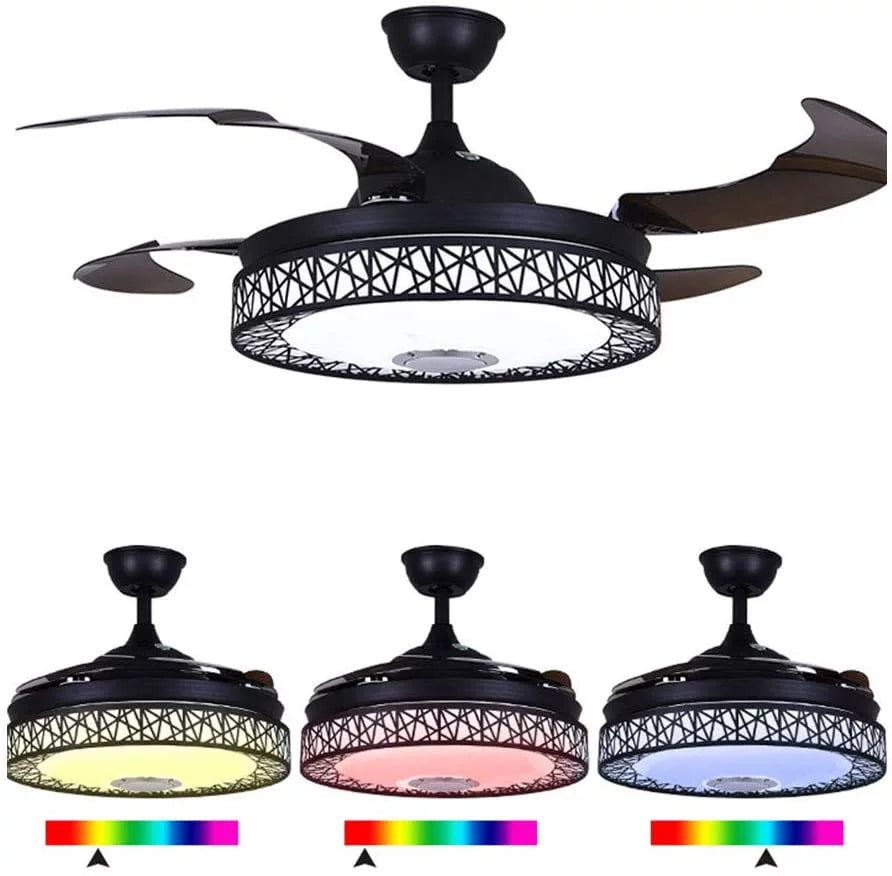 42 Inch Black Ceiling Fan Light with Remote H904