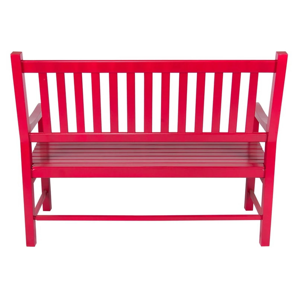 Red Hardwood Patio Bench I1255