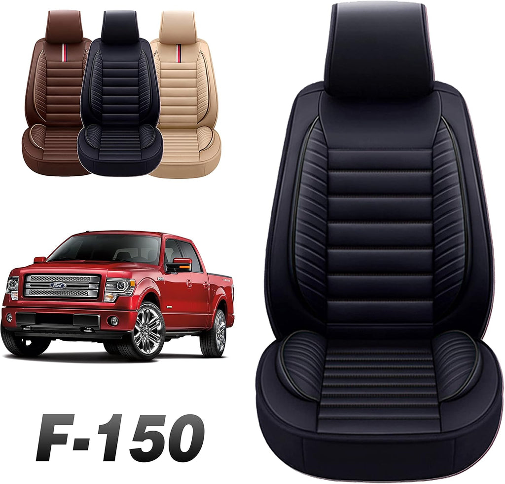 Gray Fabric Seat Covers for Ford F-150 F-250 F350 Front Pair S6400