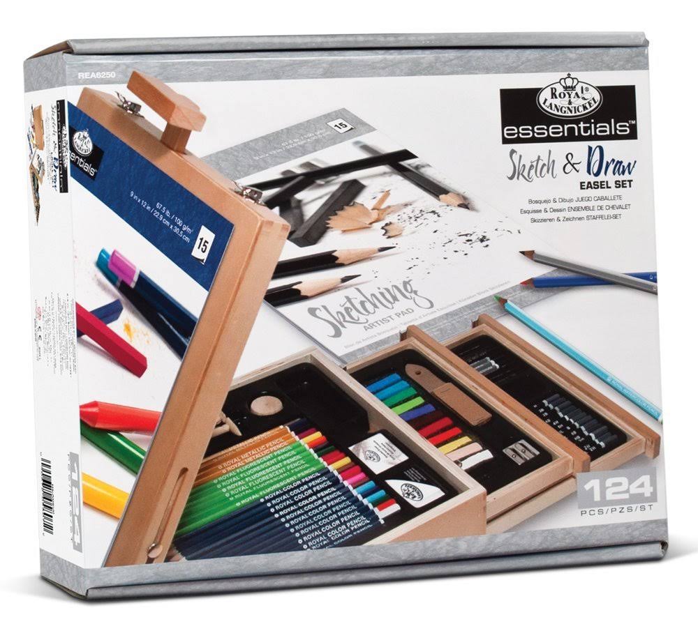 124-Piece Sketching and Drawing Easel Artist Set L282