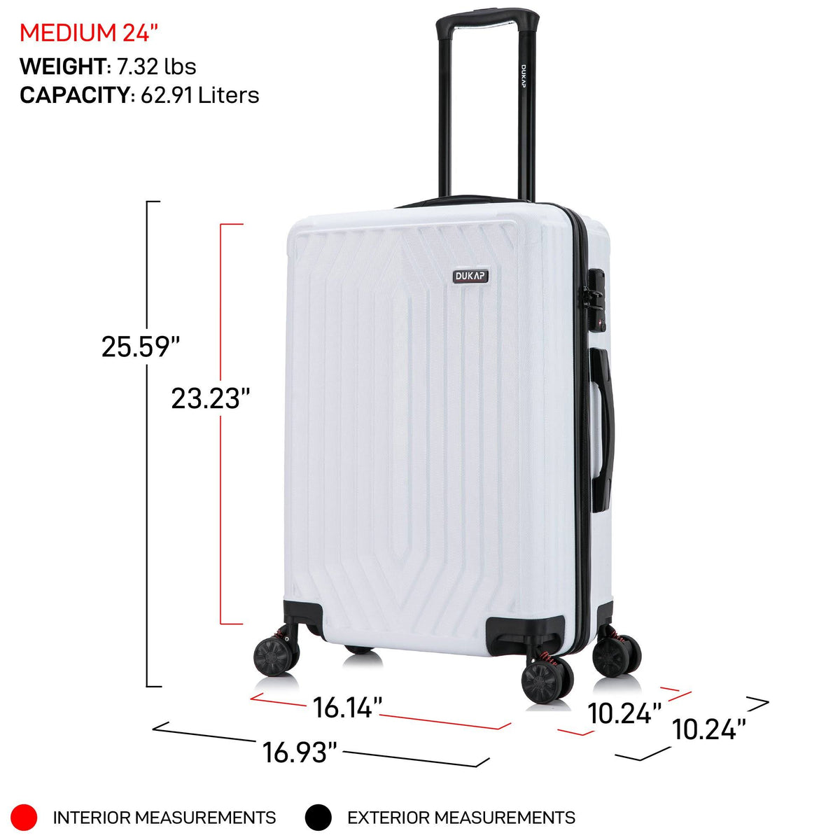 Blue 24 in. Lightweight Hardside Spinner H373715