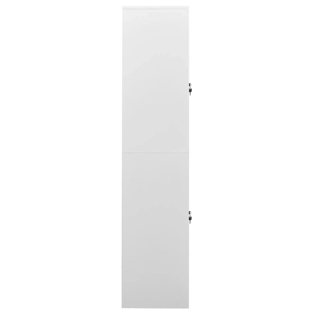 Light Gray Steel Office Cabinet with 4 Doors and Adjustable Shelves R4435