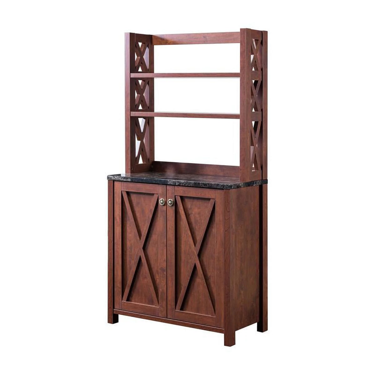Rustic Wood Multi-Storage Baker Rack G15529