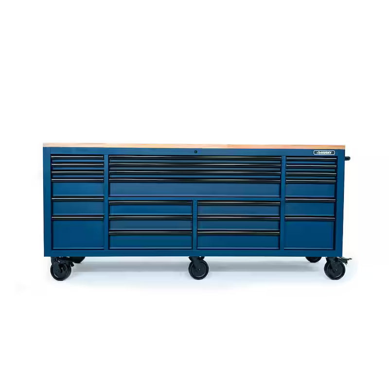 Heavy Duty 84 in. W Matte Blue Mobile Workbench Cabinet R2072