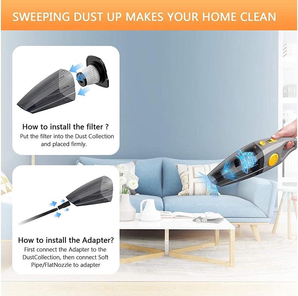 Handheld Cordless Vacuum with Stainless Steel Filter Z9197