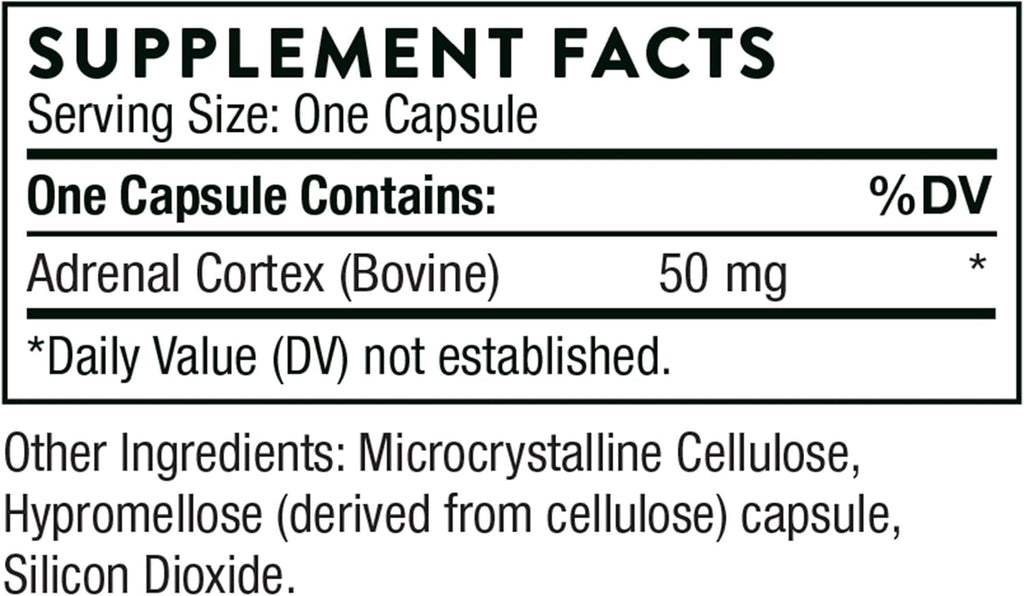 Bovine Adrenal Cortex Supplement - 60 Capsules G834