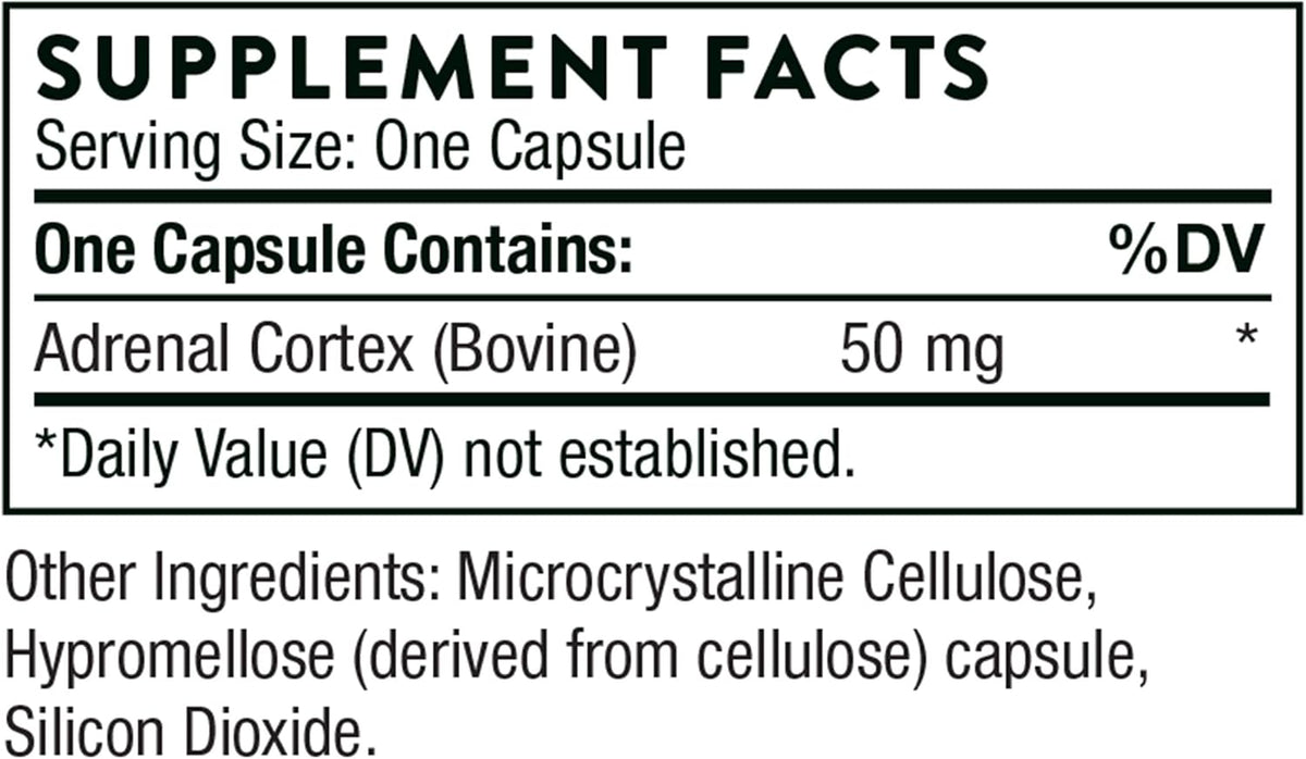 Bovine Adrenal Cortex Supplement - 60 Capsules G834