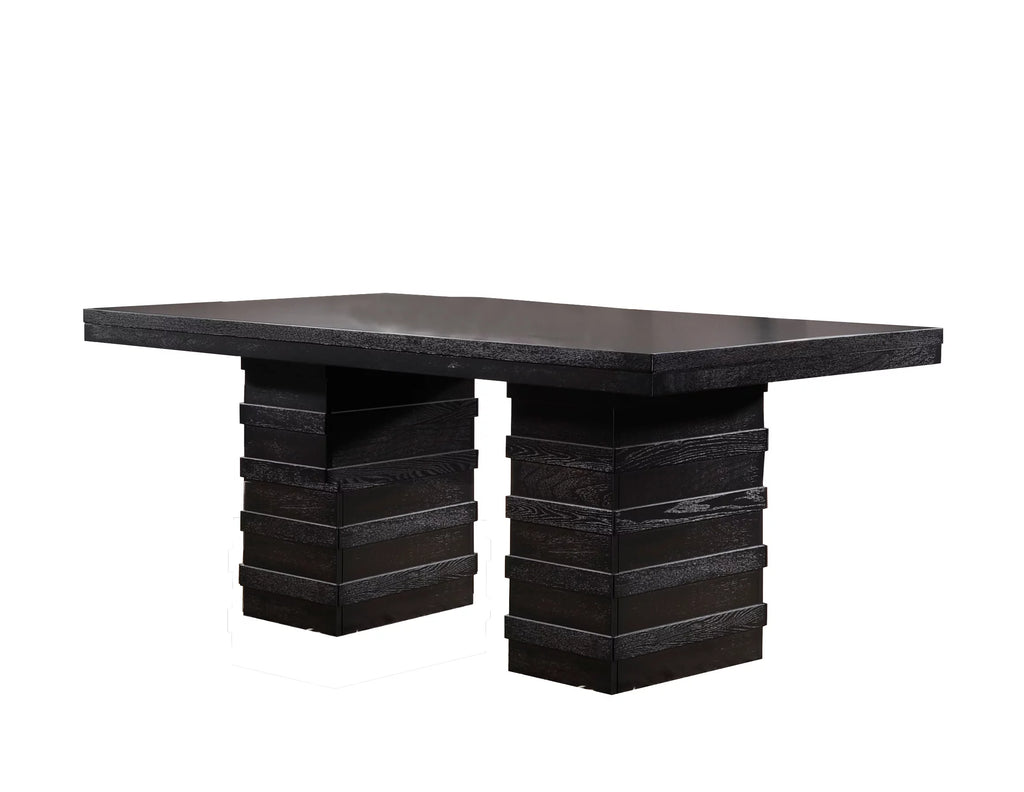 71" Cappuccino Wood Pedestal Dining Table U384