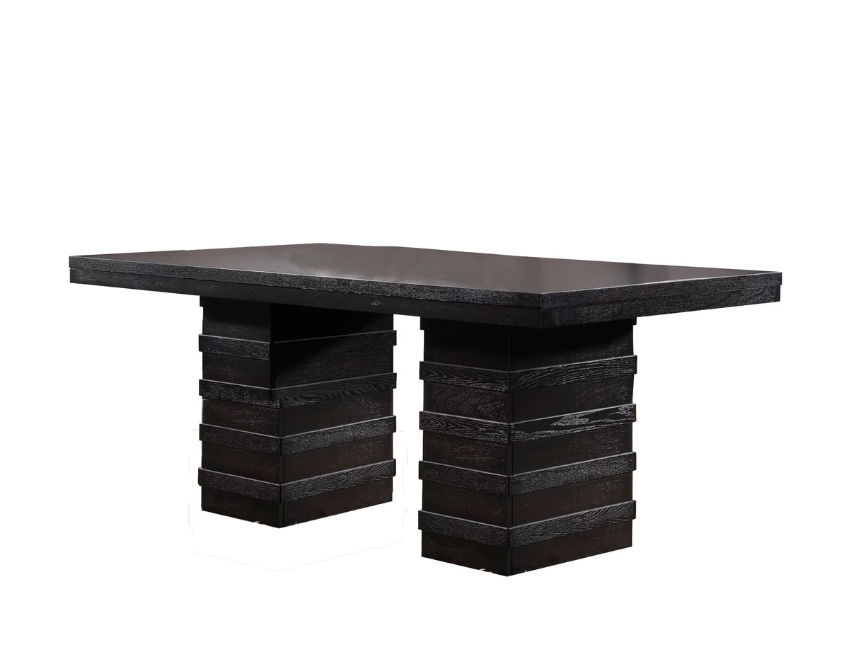 71" Cappuccino Wood Pedestal Dining Table U384