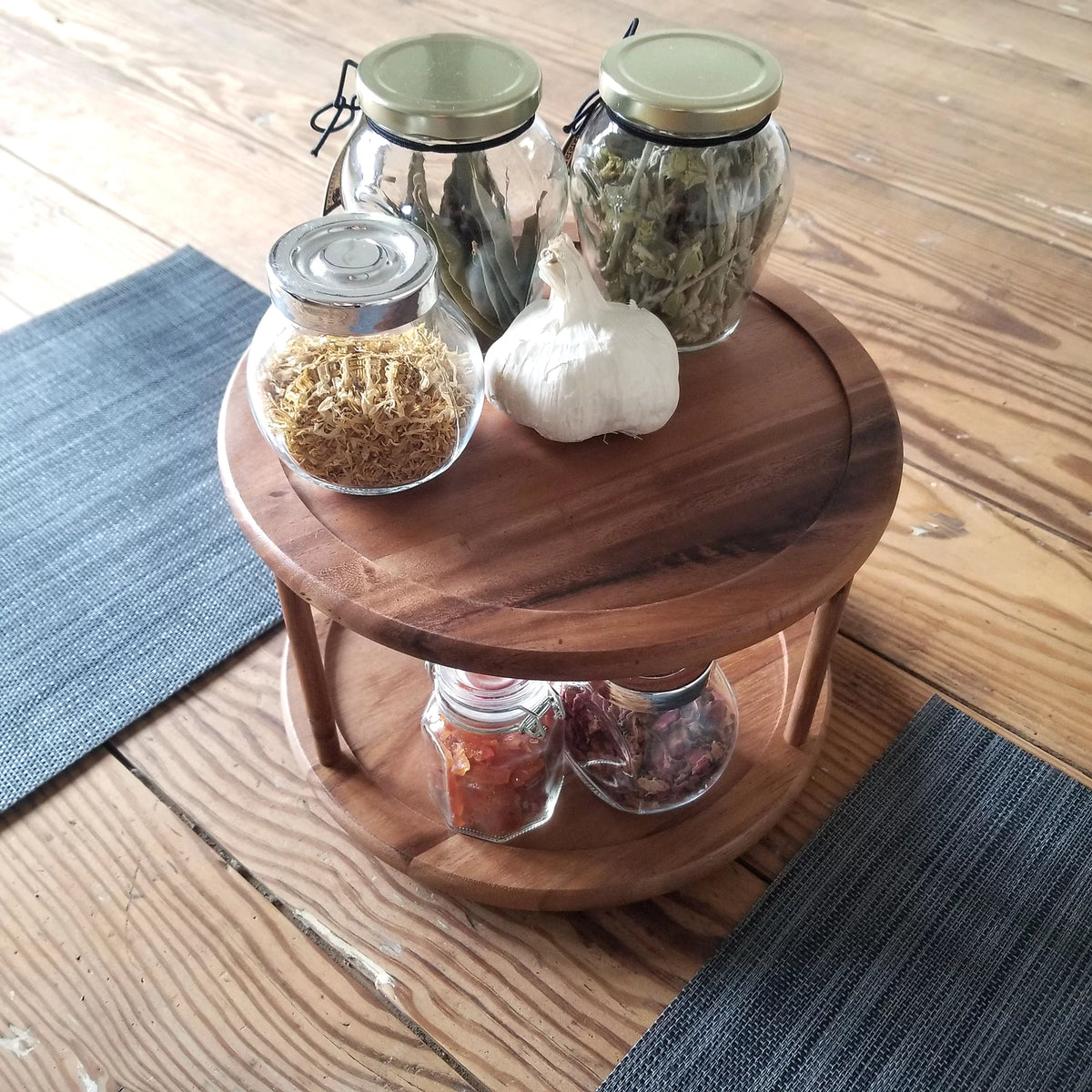 Acacia 2-Tier Turn Table D86310