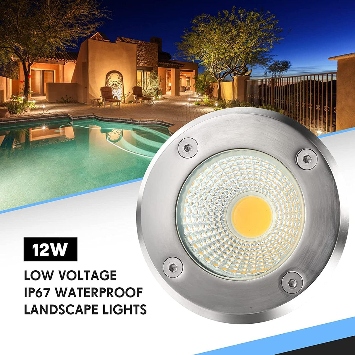 12W Warm White LED Well Light 10 Pack T996338