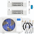18,000 BTU 2 Zone Ceiling Cassette Ductless Air Conditioner and Heat Pump P417374