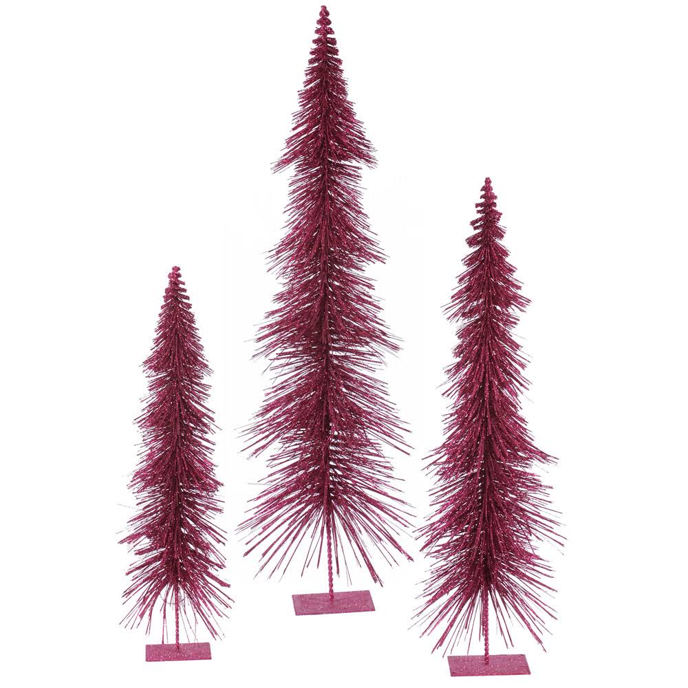 24x22 30x22 36x22 Dark Mauve Glitter Layered Tree Set U75463