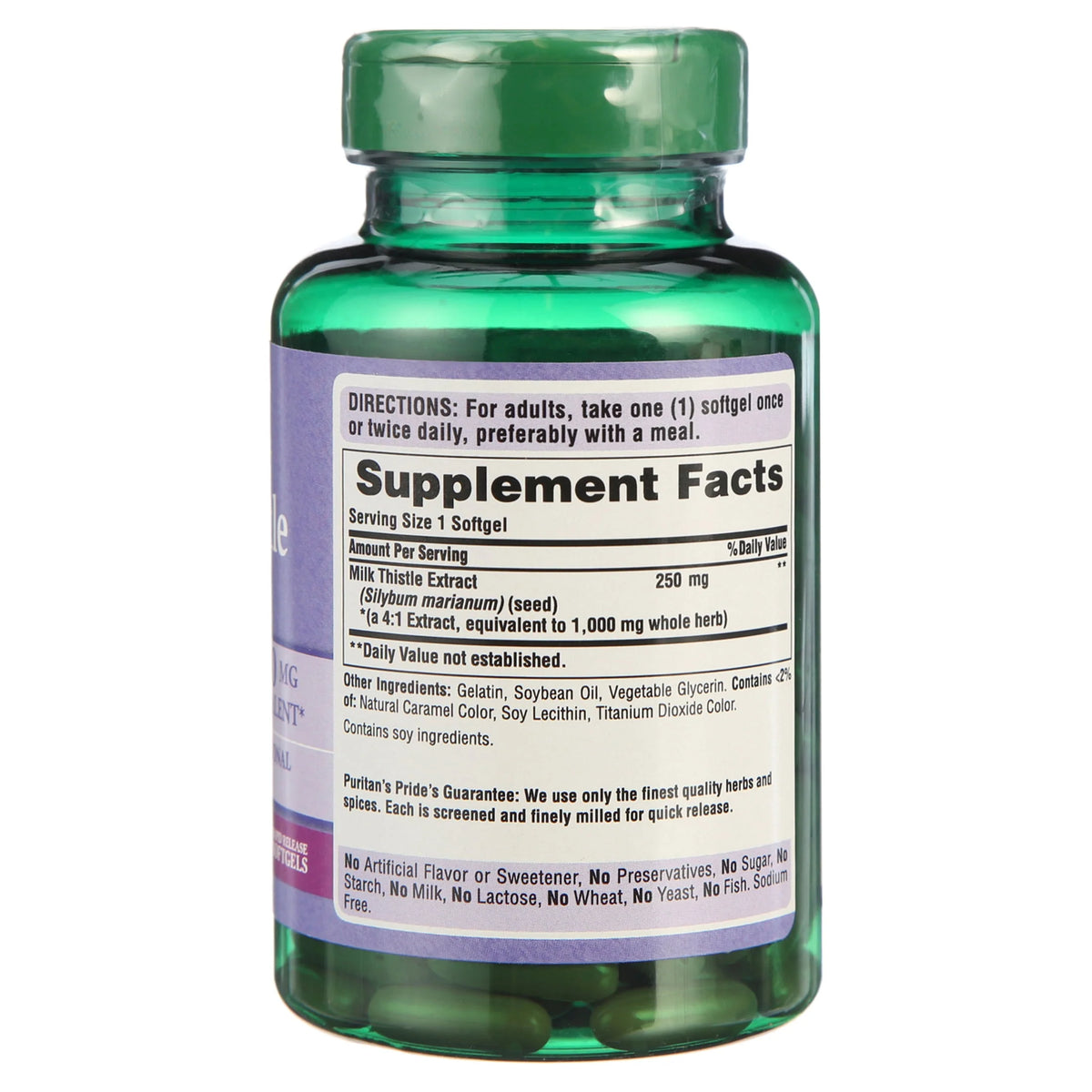 Milk Thistle 4:1 Extract 1000 Mg Softgels K250