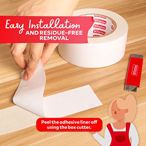 Double Sided Carpet Tape 2 Inch x 30 Yards Residue-Free L9016