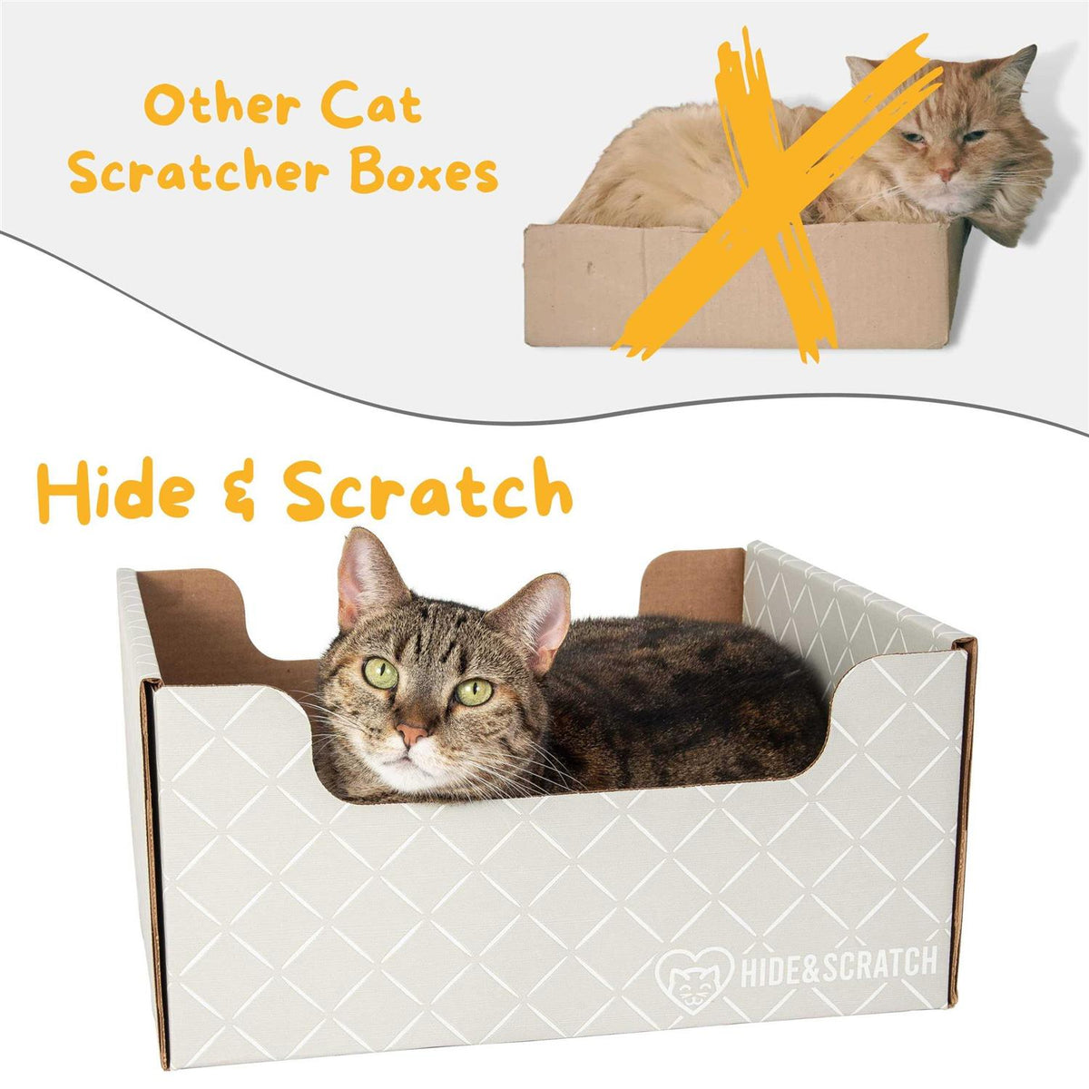 Extra-Large Heavy Duty Cardboard Cat Scratcher and Lounger Box Z682