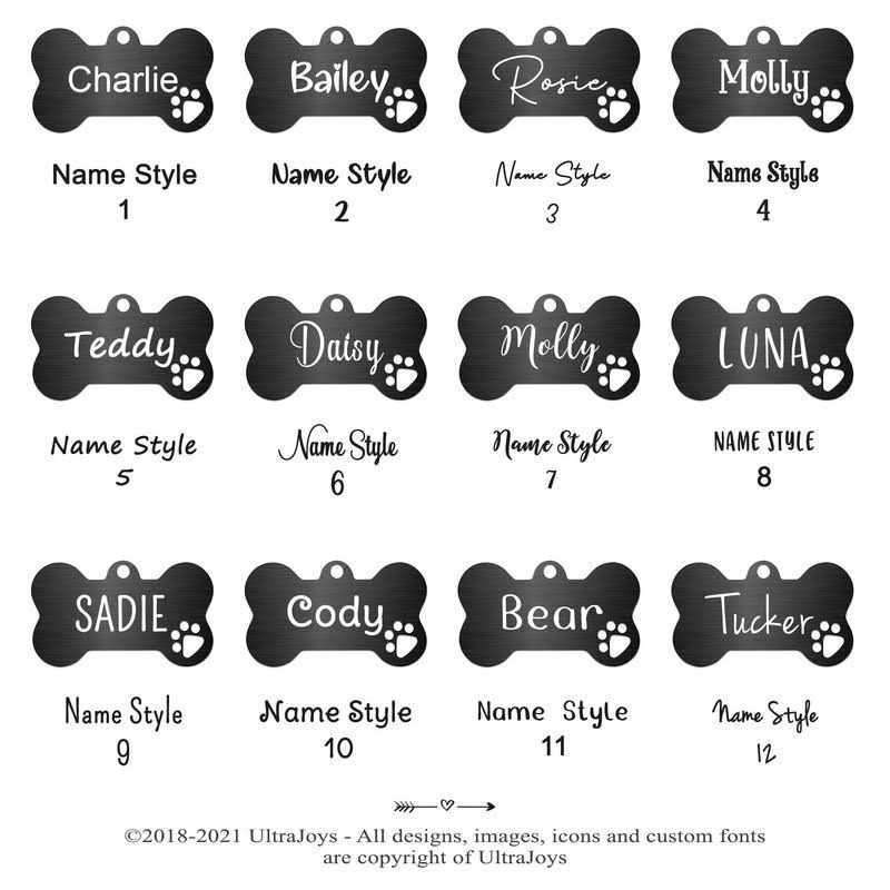 Stainless Steel Personalized Engraved Pet ID Tags K159