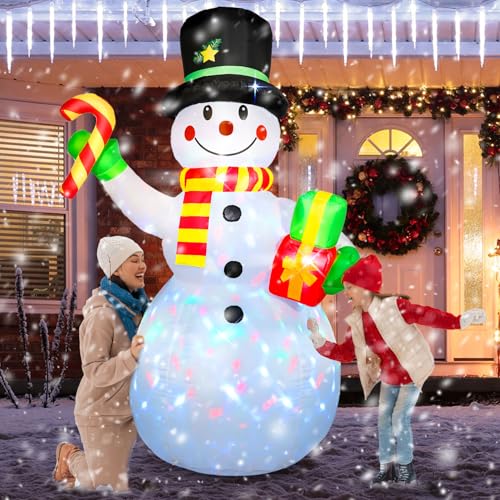 6FT Blow Up Snowman with Gift Box LEDs Christmas Inflatables P319