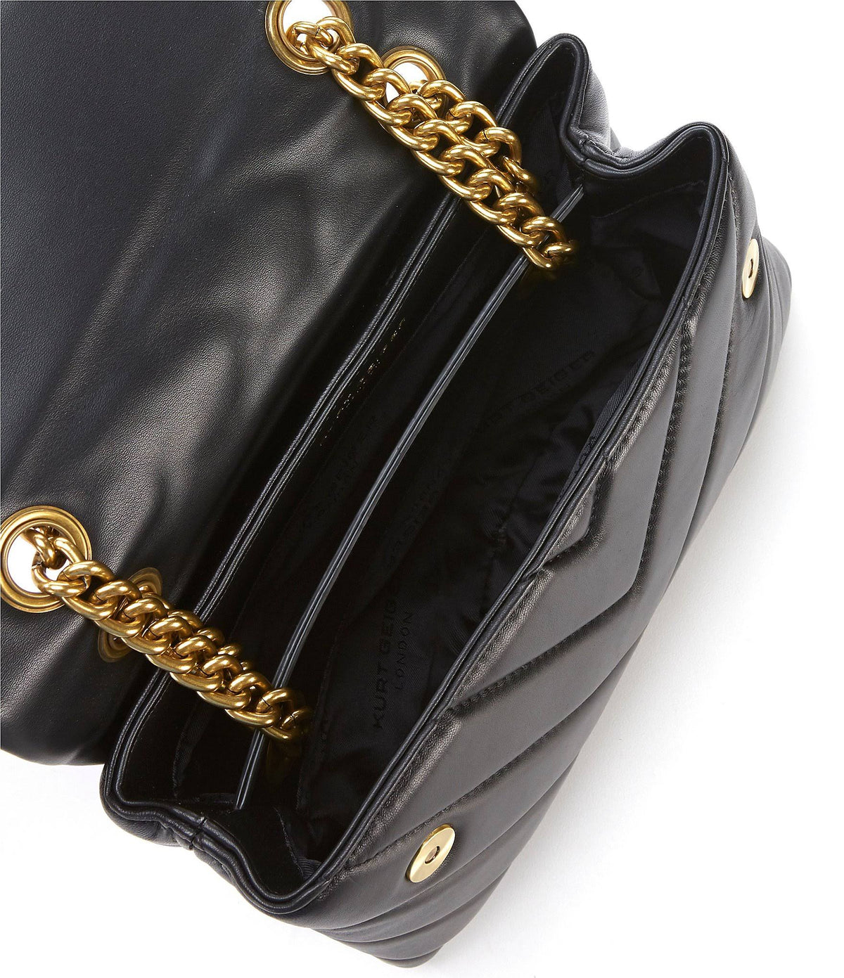 Black Quilted Leather Shoulder Bag Y728646