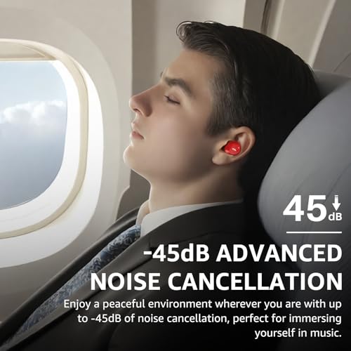 Hybrid Active Noise Cancelling Wireless Earbuds IPX8 Bluetooth 5.3 A8445