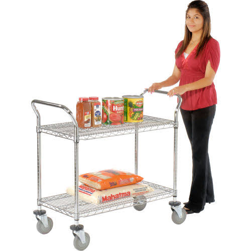 Chrome 2 Shelf Utility Cart U5534