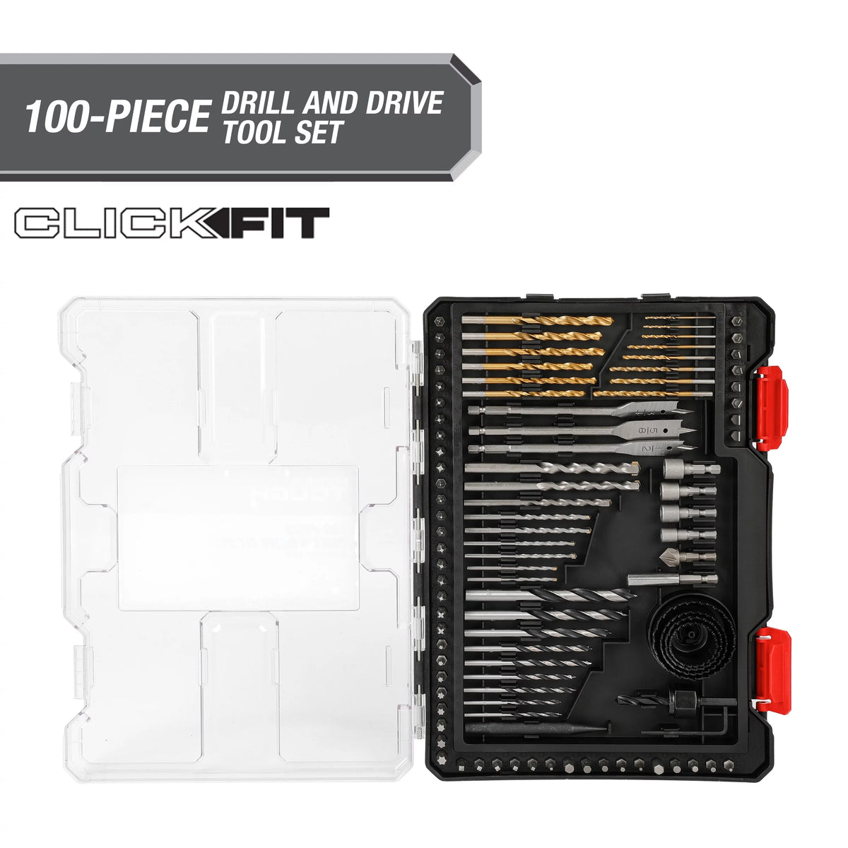 12V Max 3-in-1 Multi-Head Power Drill Set with Battery and Charger and 100-Piece Drill and Drive Tool Set A140