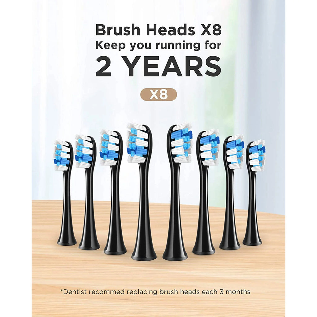 Rechargeable UltraSonic Electric Toothbrush with Travel Case & 8 Brush Heads Q981