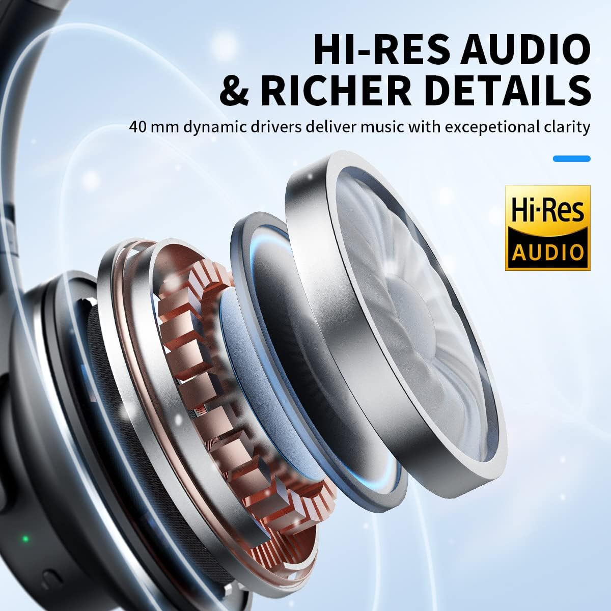 Wireless Over Ear Headphones with Active Noise Cancelling L268