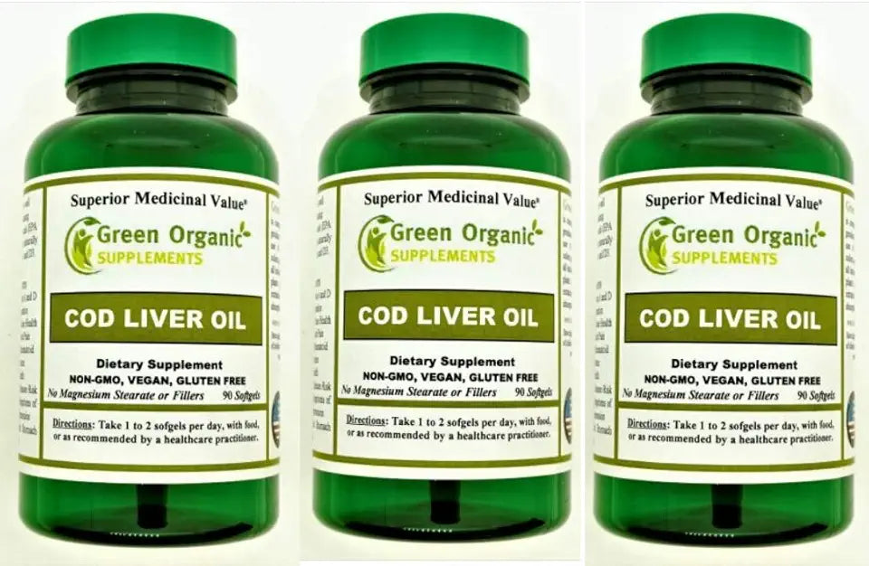 Cod Liver Oil Vitamin A Vitamin D3 Pack of 3 F3861