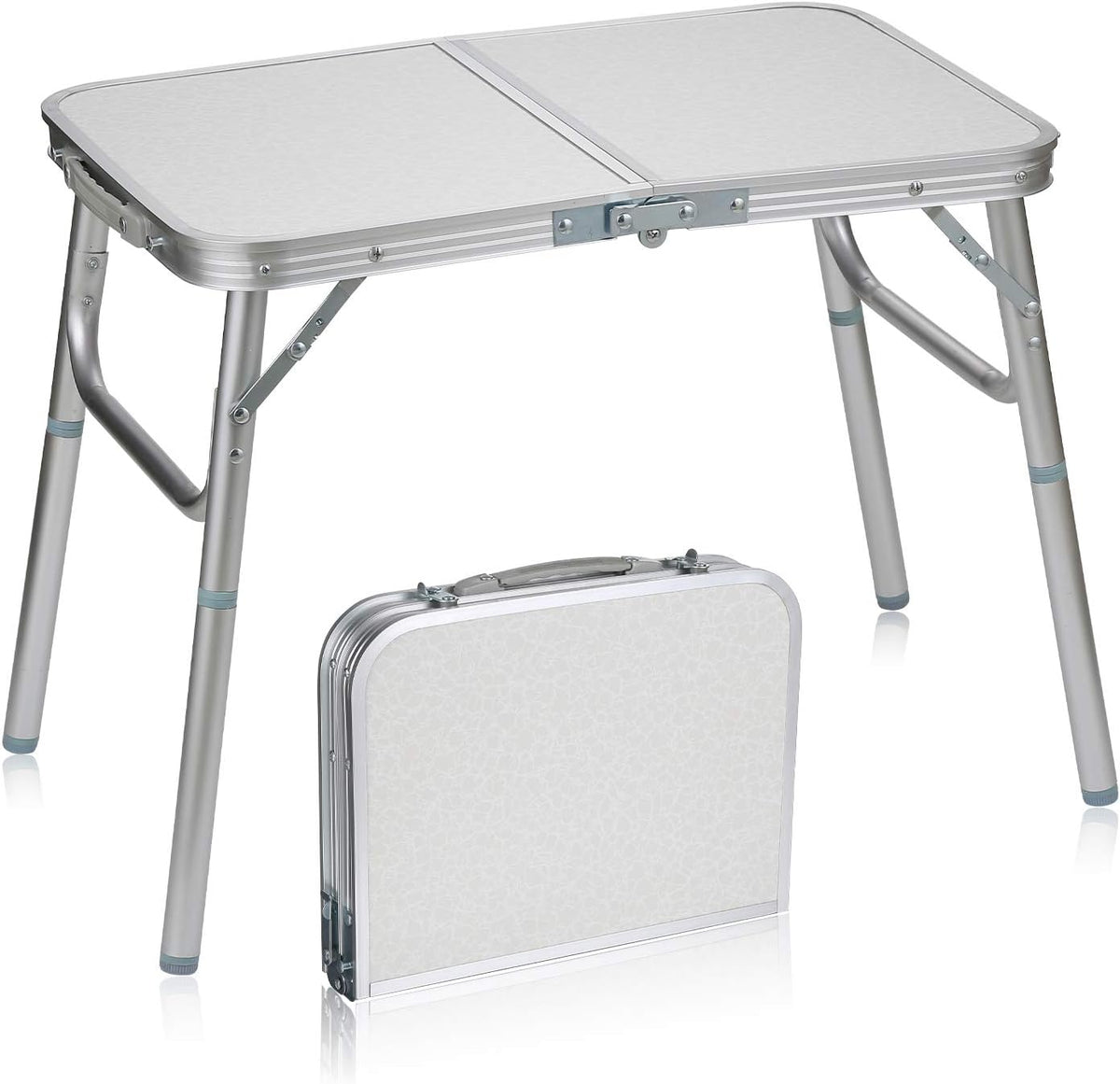 Folding Camping Table Portable Lightweight Aluminum Picnic Table Q3940