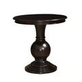 Espresso Round Pedestal End Table I8369