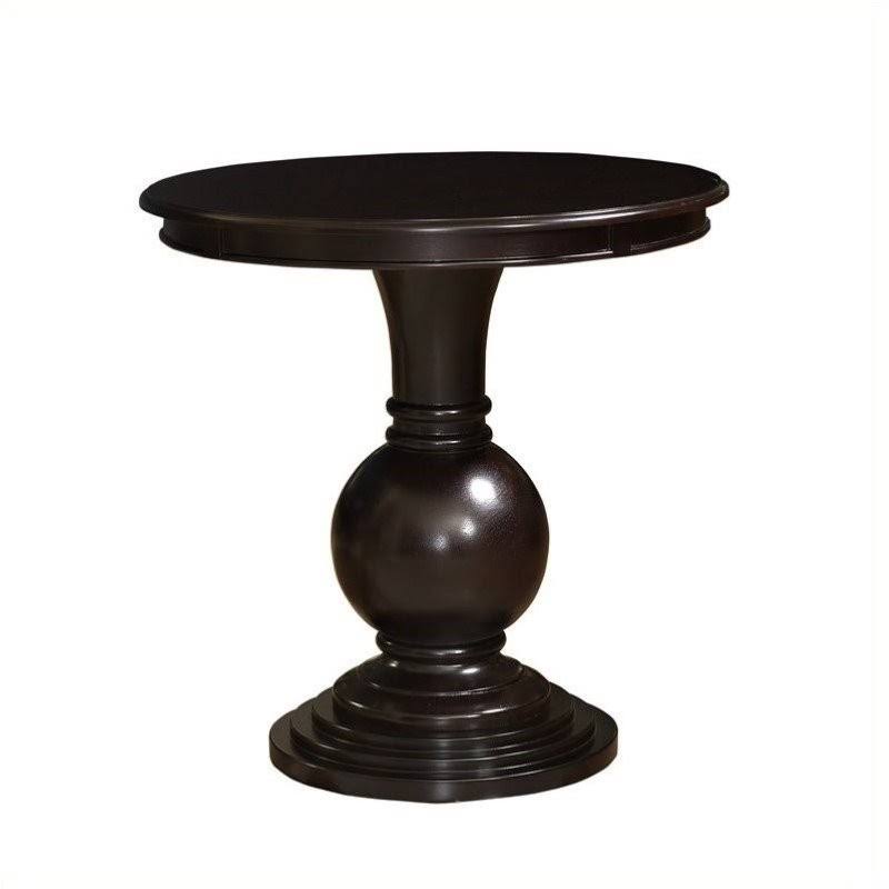 Espresso Round Pedestal End Table I8369