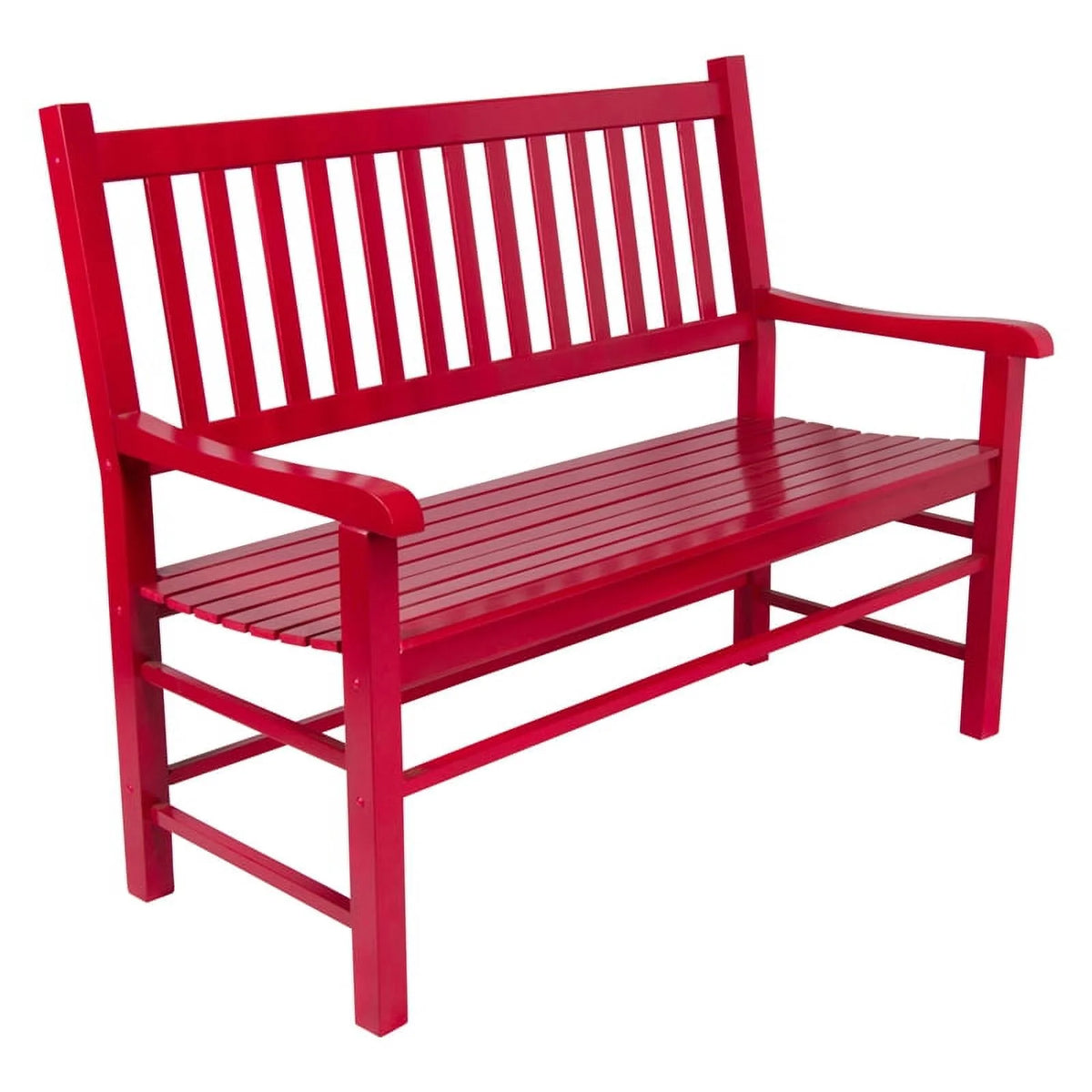 Red Hardwood Patio Bench I1255