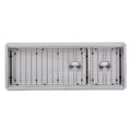 48x22 Double Basin Undermount Kitchen Sink with Basket Strainer L899