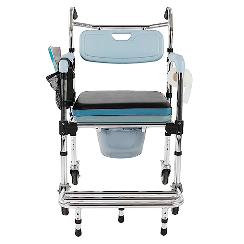 4-in-1 Bedside Commode Chair with Arms & 4 Brakes, Weight Capacity 300lbs G12450