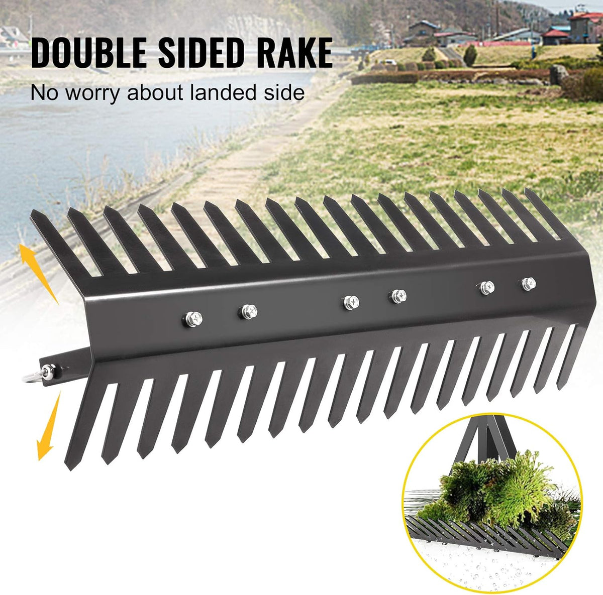 24 inch Double Sided Aquatic Weed Rake with 66 ft Rope Y35568