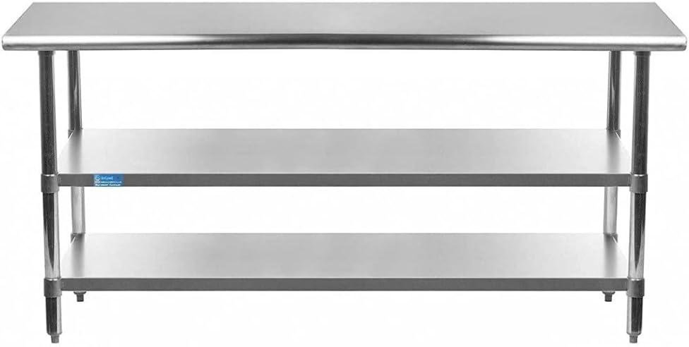 Stainless Steel Table with 2 Shelves Q98578