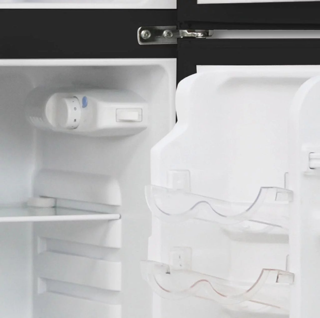 4.7 Cu ft Two Door Mini Fridge with Freezer, VCM Stainless Steel R776