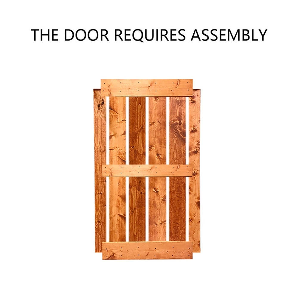 Stained Double Barn Door with Hardware Kit K150