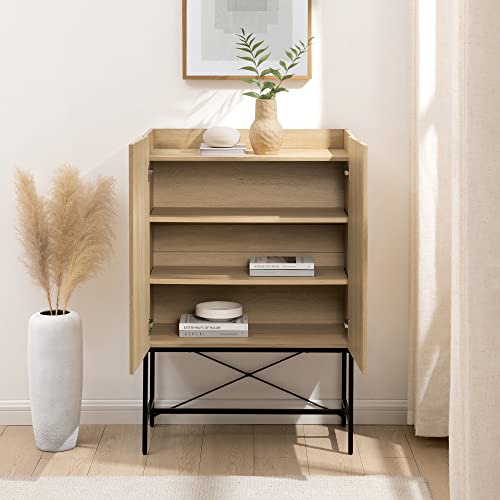 Dark Walnut 2-Door Tall Accent Cabinet C273904