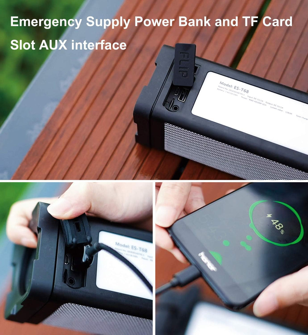 IPX7 Waterproof 20W Portable Bluetooth Speaker with 27 LEDs Y8687