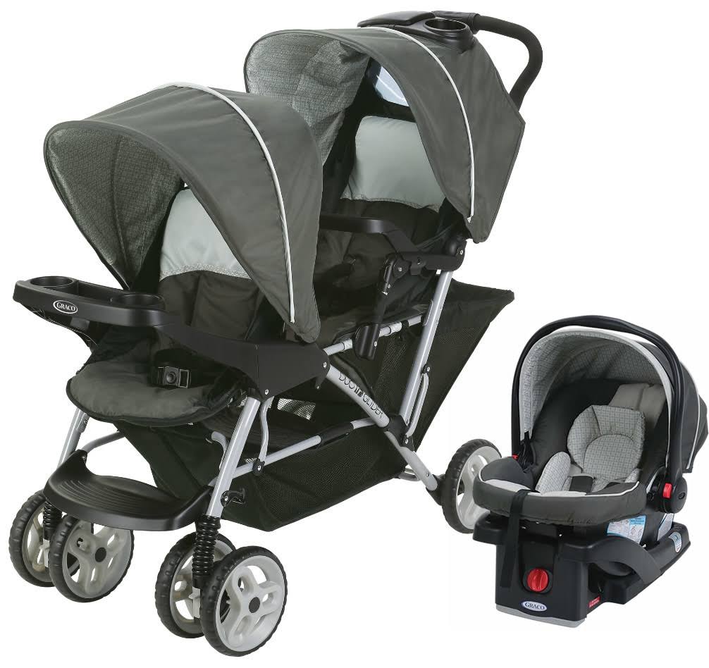 Double Stroller + Infant Car Seat Travel System E7175