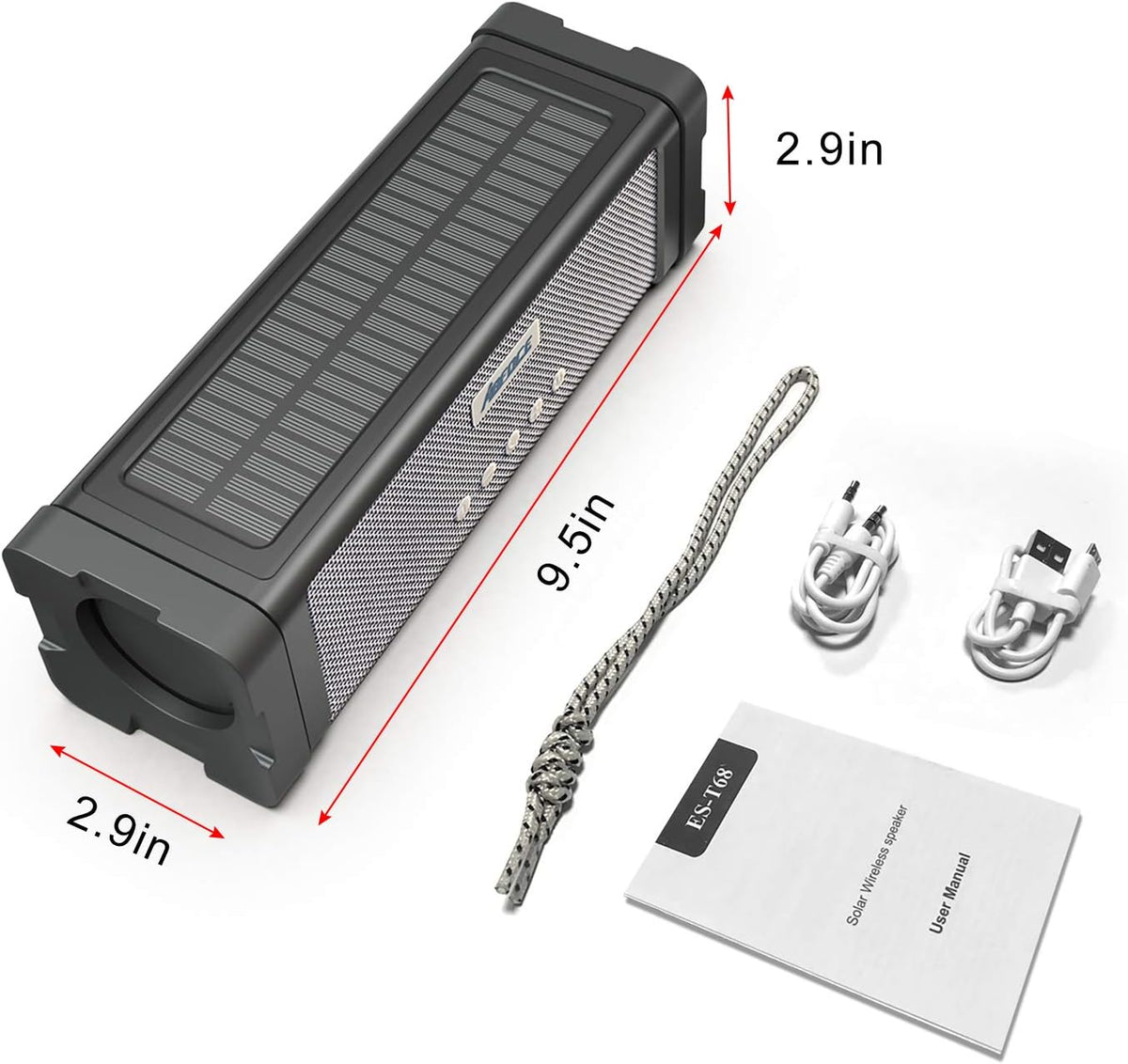 IPX7 Waterproof 20W Portable Bluetooth Speaker with 27 LEDs Y8687