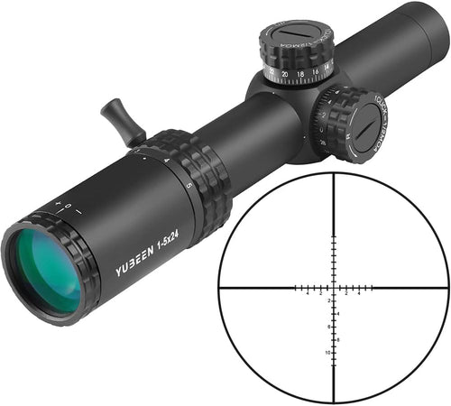1-5x24 Rifle Scope SFP Miling Reticle with Scope Rings B572268