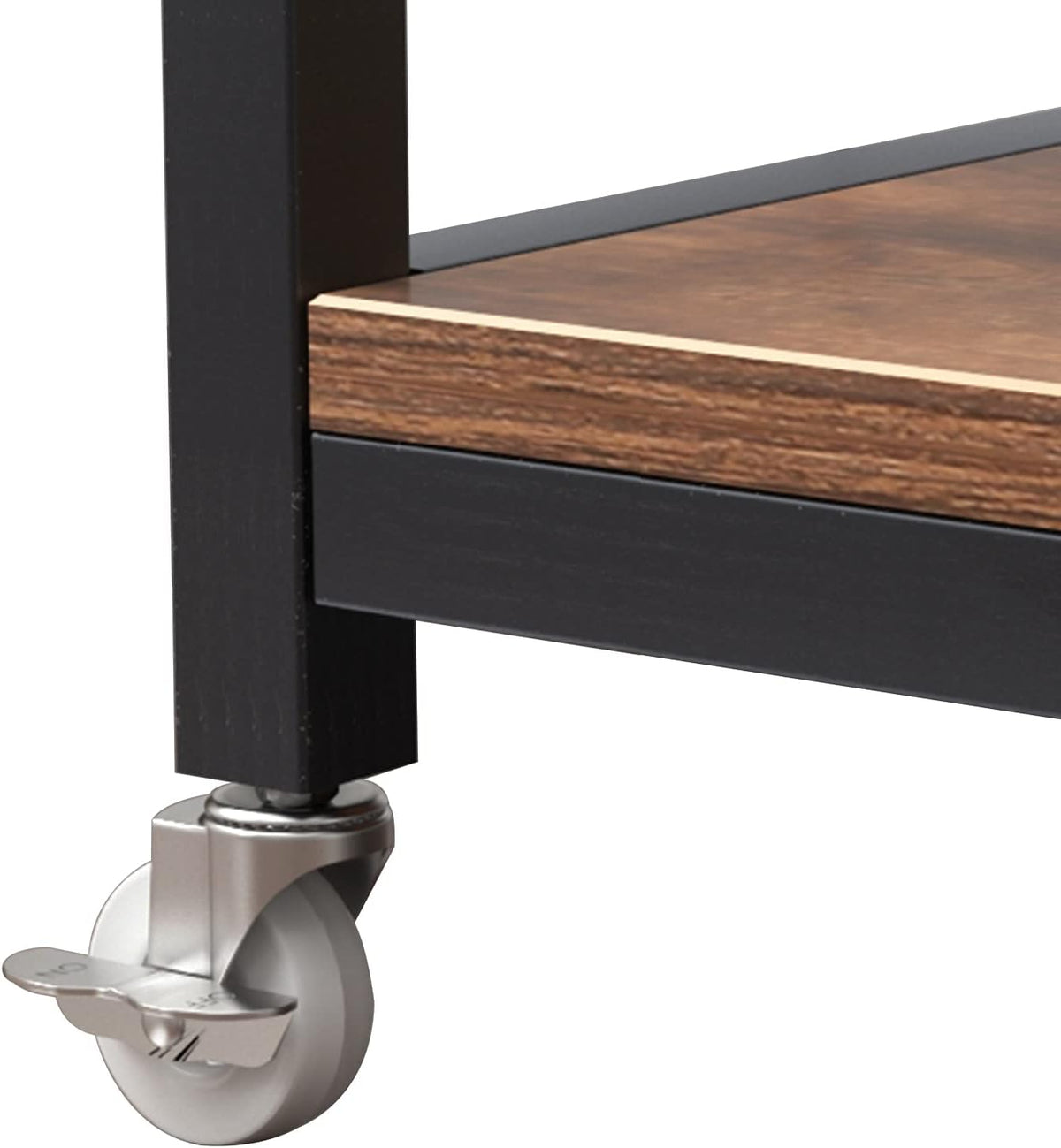 3-Tier Kitchen Baker's Rack with Drawer Black O284661